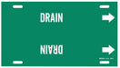 Pipe Marker Drain 10 in H 24 in W