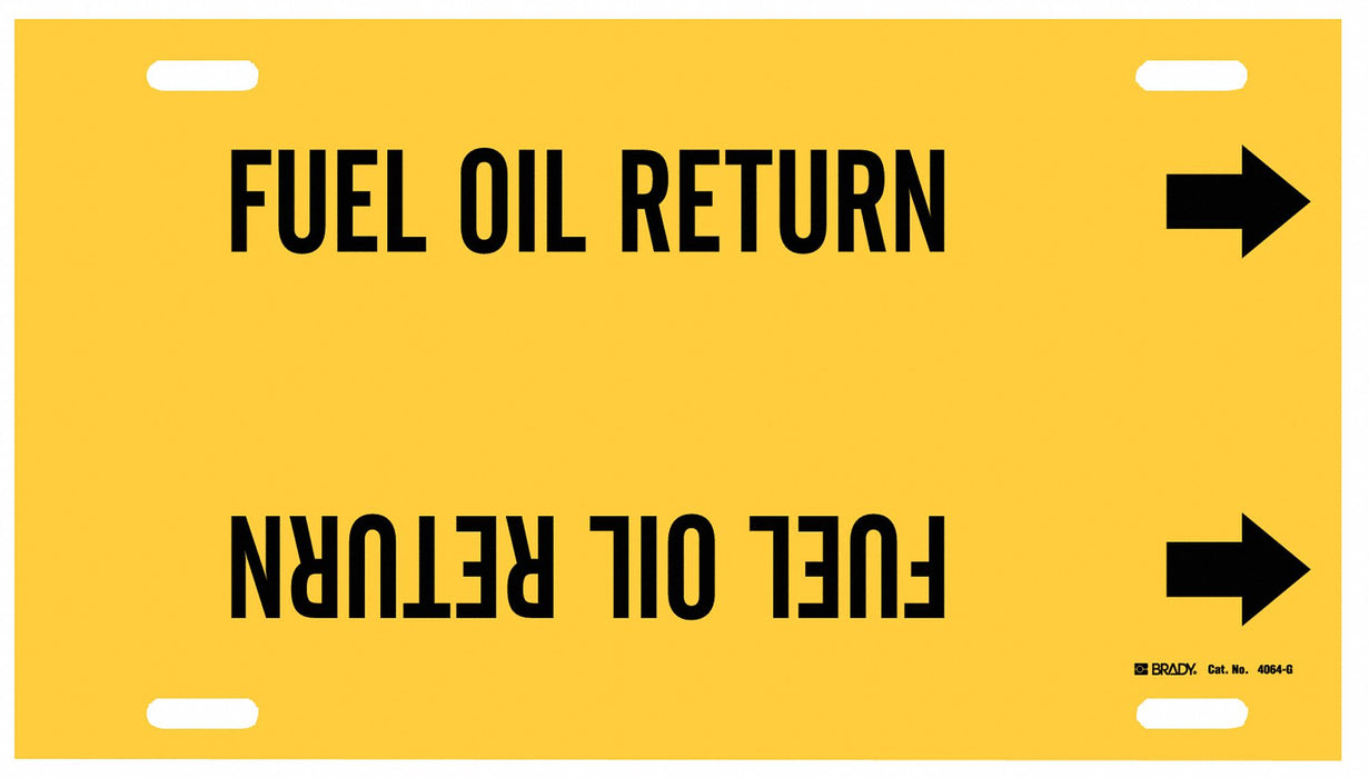 Pipe Markr Fuel Oil Return 10in H 24in W