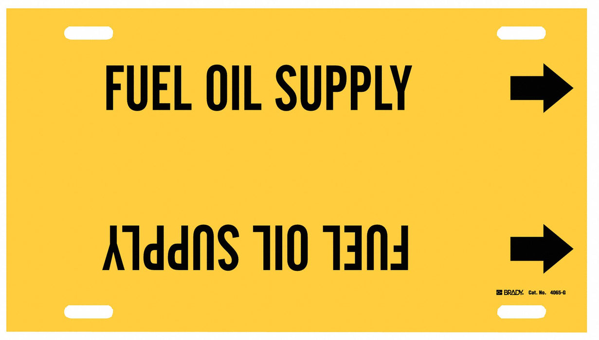 Pipe Markr Fuel Oil Supply 10in H 24in W