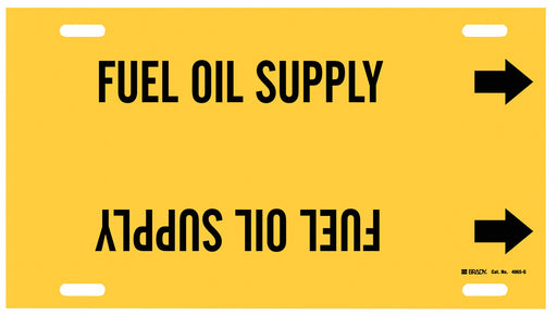 Pipe Markr Fuel Oil Supply 10in H 24in W