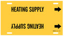 Pipe Marker Heating Supply 10in H 24in W