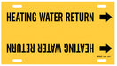 Pipe Marker Heating Water Return 10in H