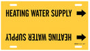 Pipe Marker Heating Water Supply 10in H