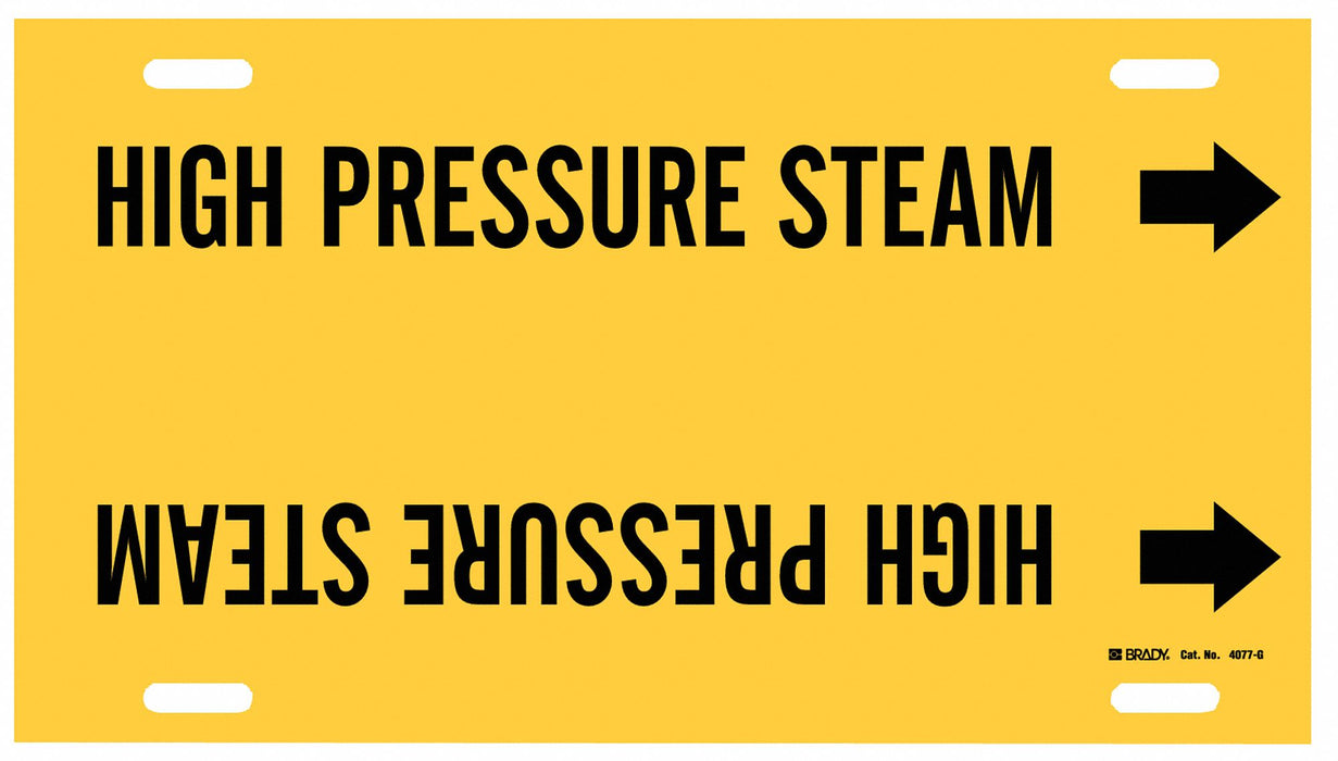 Pipe Mrkr High Prssr Steam 10in H 24in W