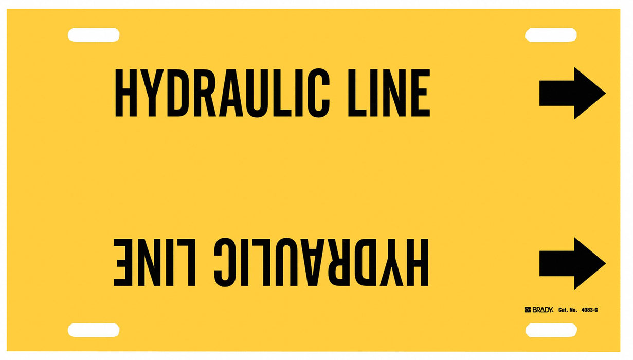 Pipe Marker Hydraulic Line 10in H 24in W