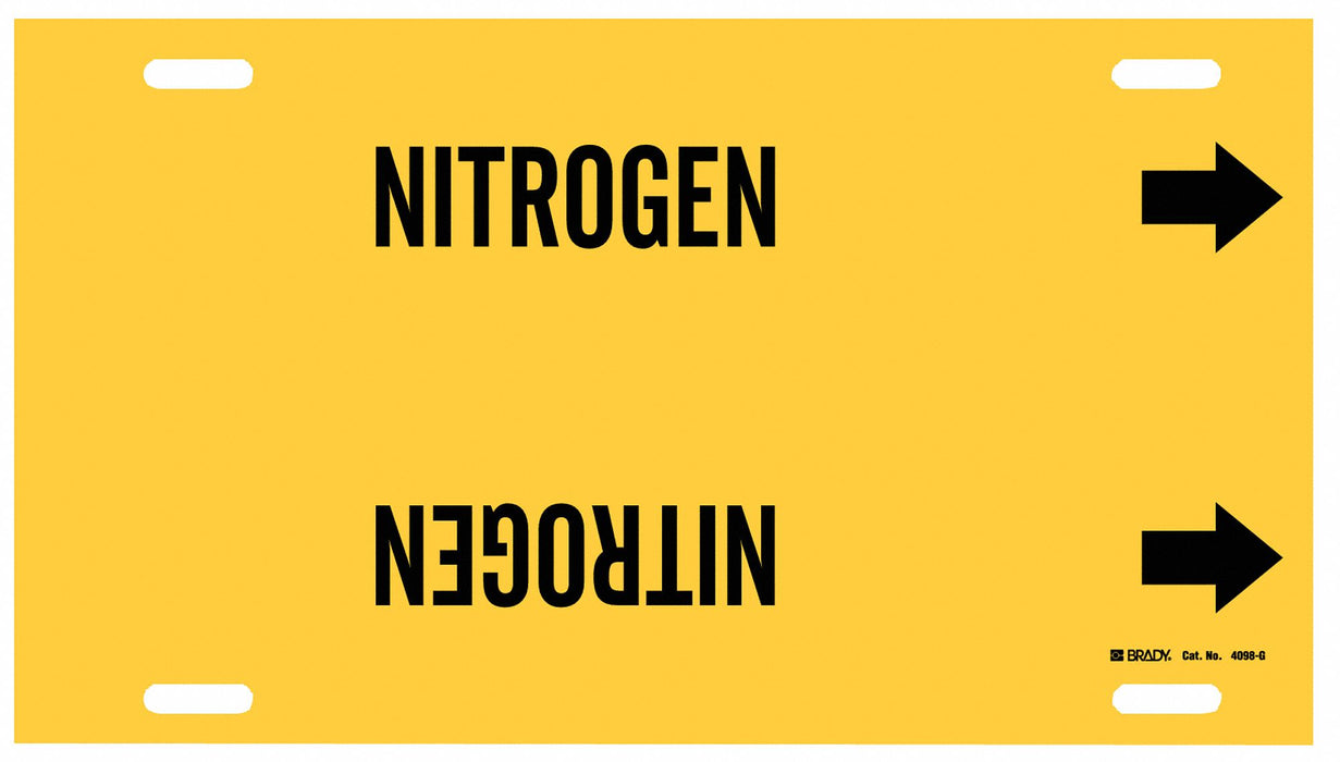 Pipe Marker Nitrogen 10 in H 24 in W