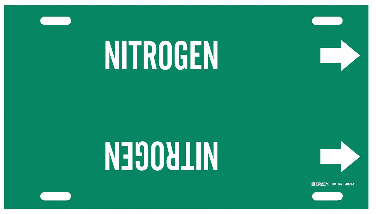Pipe Marker Nitrogen 8 in H 16 in W