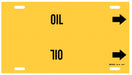Pipe Marker Oil 8 in H 16 in W