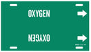Pipe Marker Oxygen 10 in H 24 in W