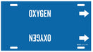 Pipe Marker Oxygen 10 in H 24 in W