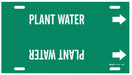 Pipe Marker Plant Water 8 in H 16 in W