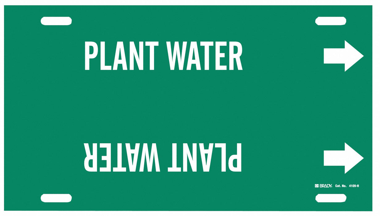 Pipe Marker Plant Water 10 in H 32 in W