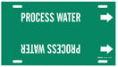 Pipe Marker Process Water 10in H 24in W