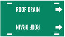 Pipe Marker Roof Drain 8 in H 16 in W