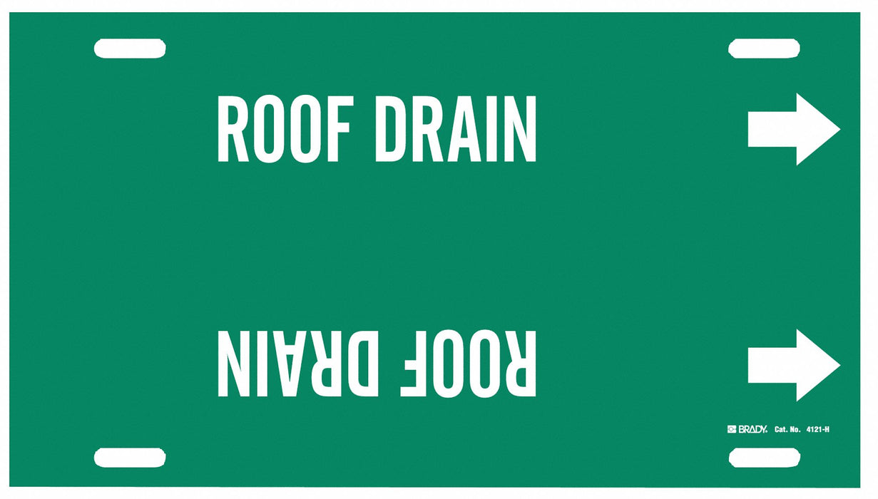 Pipe Marker Roof Drain 10 in H 32 in W