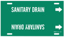 Pipe Marker Sanitary Drain 10in H 24in W