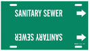 Pipe Marker Sanitary Sewer 8in H 16in W