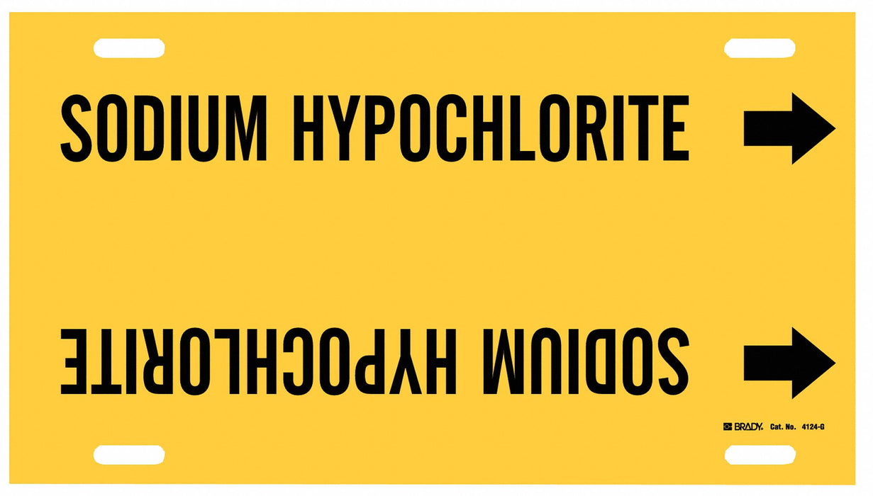 Pipe Mrkr Sodium Hypchlrte 10in H 24in W