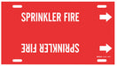 Pipe Marker Sprinkler Fire 10in H 32in W