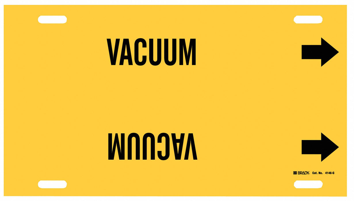 Pipe Marker Vacuum 10 in H 24 in W
