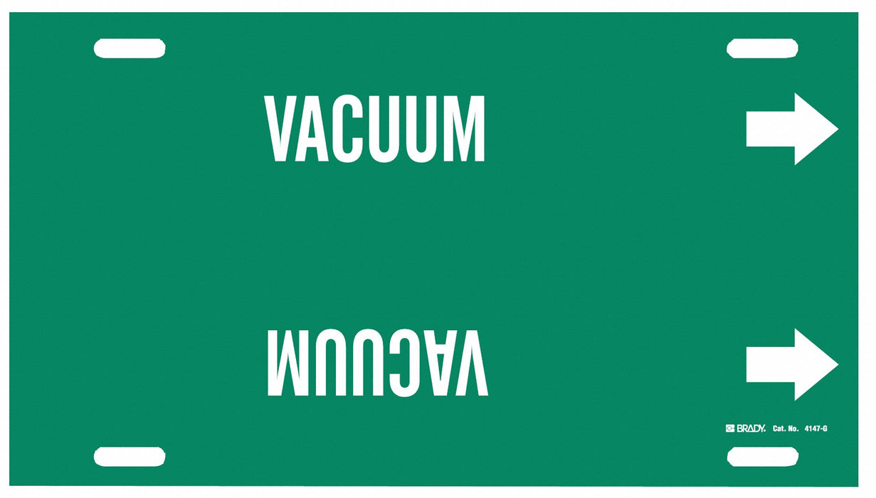 Pipe Marker Vacuum 10 in H 24 in W