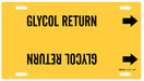 Pipe Marker Glycol Return 8 in H 16 in W