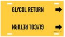 Pipe Marker Glycol Return 10in H 32in W