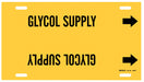 Pipe Marker Glycol Supply 10in H 32in W