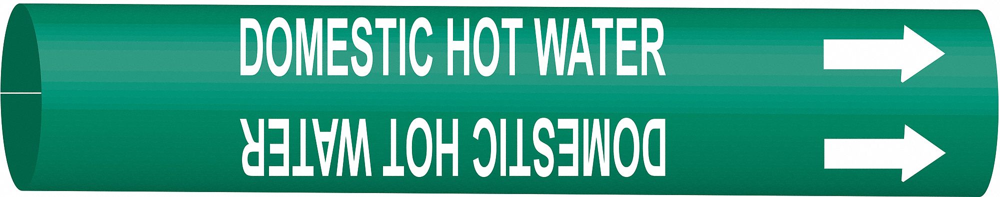 Pipe Mrkr Domestic Hot Watr 8in H 16in W