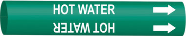 Pipe Marker Hot Water 10 in H 24 in W