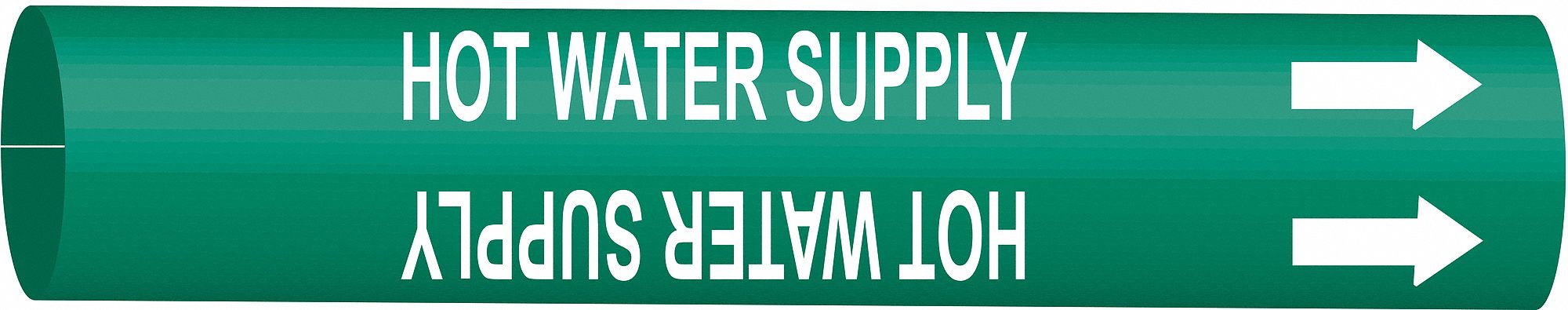 Pipe Mrkr Hot Water Supply 10in H 24in W