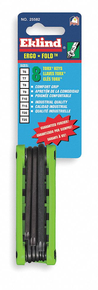 Torx Key Set Folding 2 to 3 19/64 in