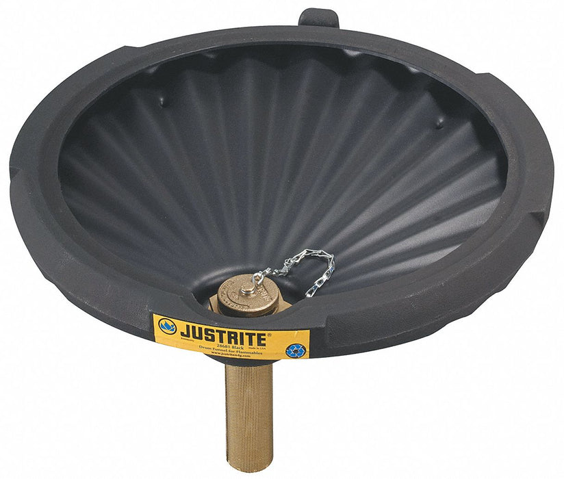 DrumFunnel 3.25inH Black Polyethylene