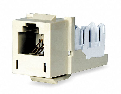 M1017 Modular Jack 0.875 in H Ivory