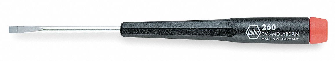 PrecScrDrv Slotted 1.0mm Black Round