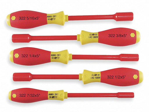 Solid Round Shank Nut Driver Set