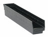 Shelf Bin Black Polypropylene 4 in