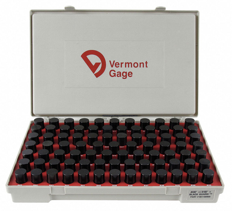 Black Ox-Coated Pin Gauge Set Dim Type 