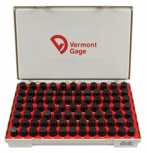 Black Ox-Coated Pin Gauge Set Dim Type 