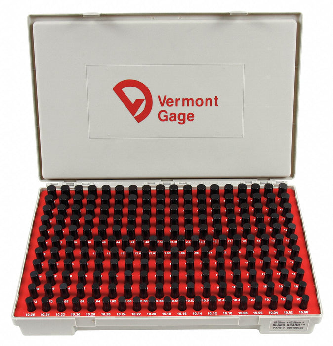 Black Ox-Coated Pin Gauge Set Metric