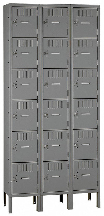 Bx Lckr 6x3Lckr Gray 78 x36 x18 UnAssm
