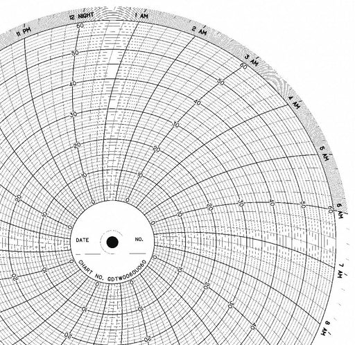 M6781 Circular Paper Chart 24 hr 100 pkg