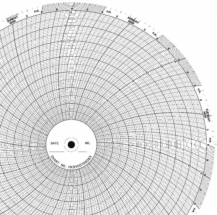 M6780 Circular Paper Chart 7 day 100 pkg