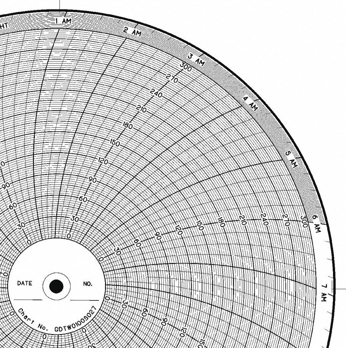 M6781 Circular Paper Chart 24 hr 100 pkg