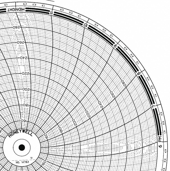 M6795 Circular Paper Chart 24 hr 100 pkg