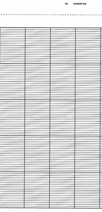 Fanfold Paper Strip Chart  1 pkg
