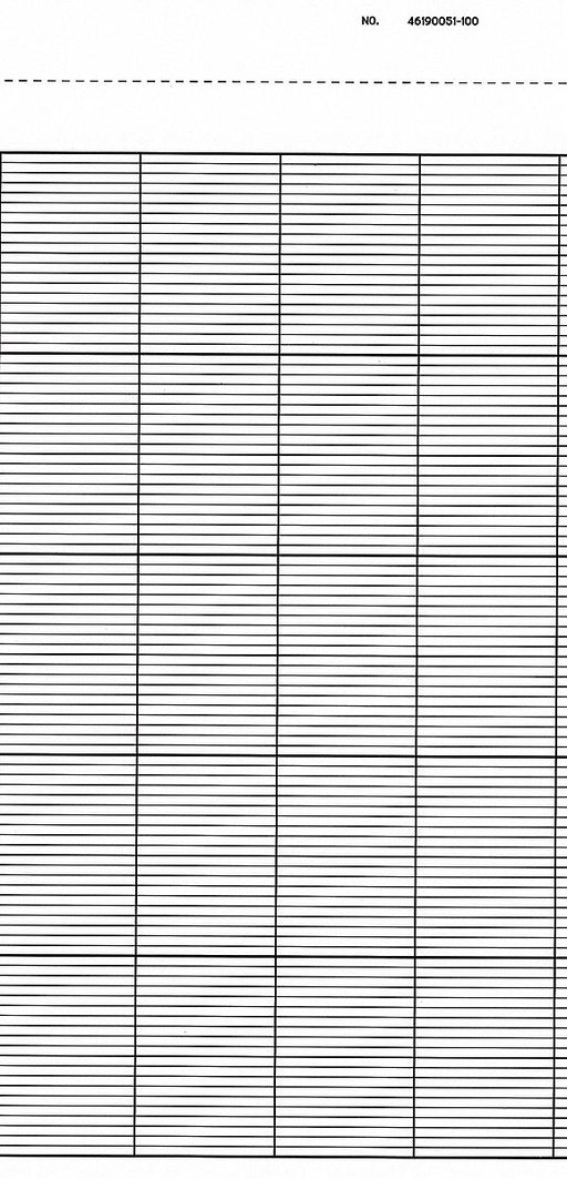 Fanfold Paper Strip Chart  1 pkg