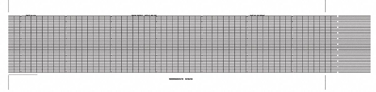 Fanfold Paper Strip Chart  1 pkg