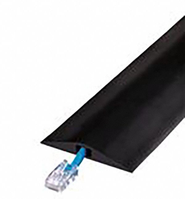 Cable Protector 1 Channel Black 10 ft L