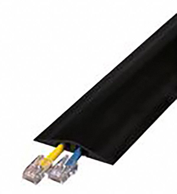 Cable Protector 2 Channels Black 10 ft.L